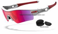 Oakley Radar Roji Blanca / Positive Red Iridium  (1521)